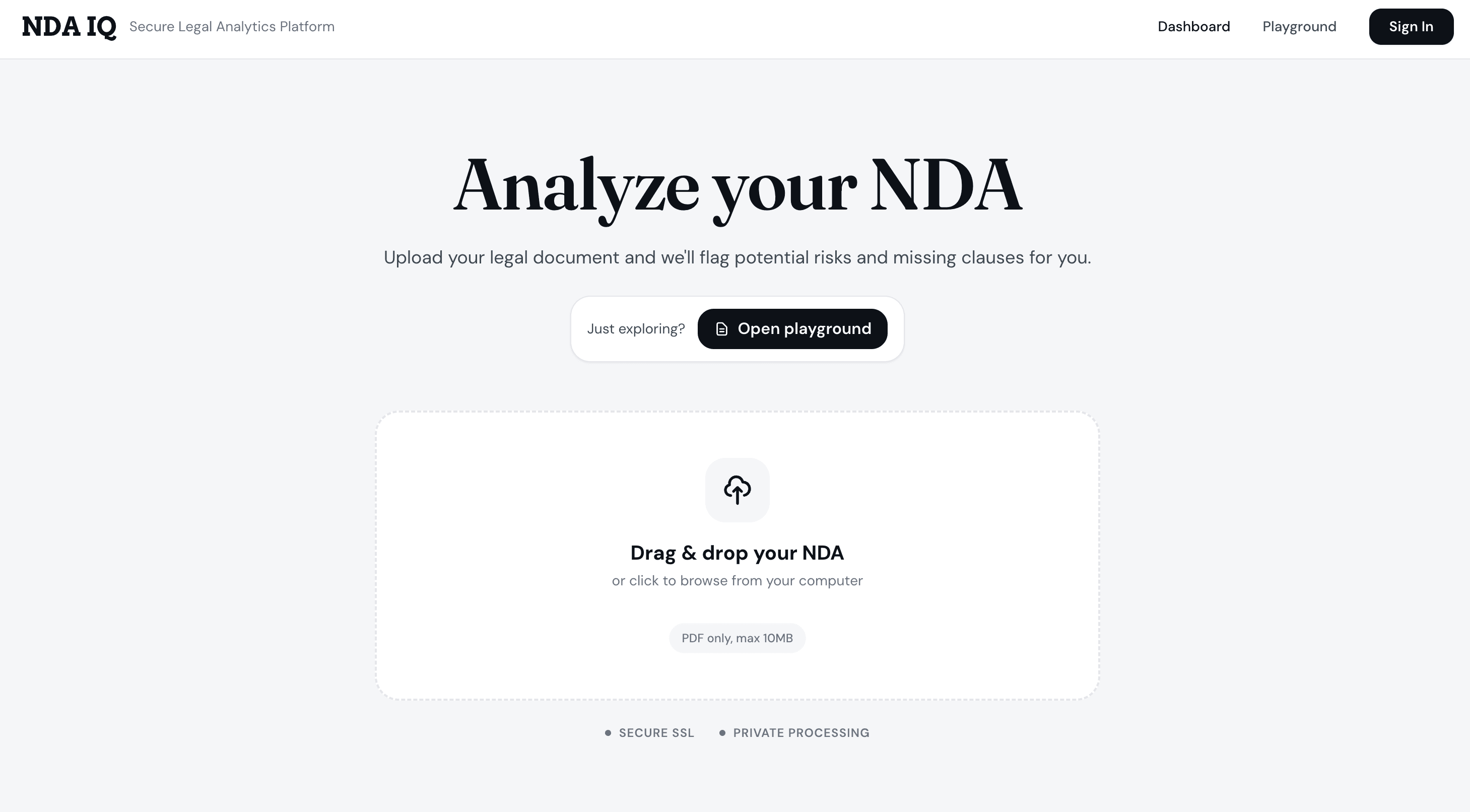 NDA-IQ screenshot